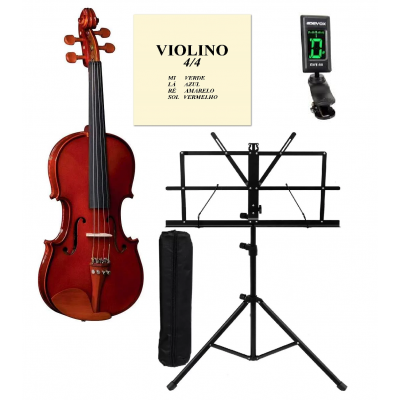 Violino Eagle Ve441 Profissional Completo 4/4 + Afinador + Suporte Partitura E Mauro Brinde