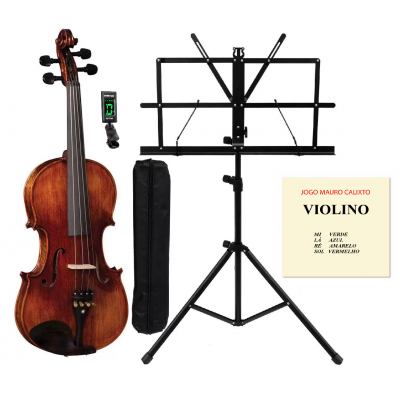 Violino Eagle Vk544 Profissional Completo 4/4 + Afinador + Suporte Partitura E Mauro Brinde