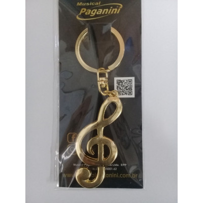 Chaveiro Paganini Clave De Sol Dourada Pch081