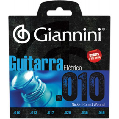 Encordoamento Guitarra Giannini 010 Niquel Geegst.10
