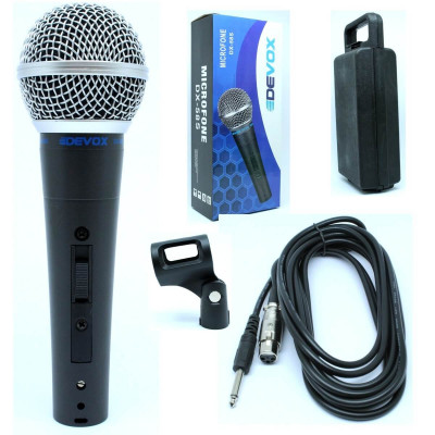 Microfone Com Fio Devox Dx58s Com Chave
