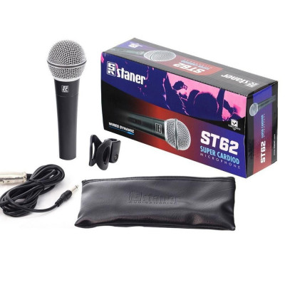 Microfone Com Fio Staner St62 Dinamico Supercardiode