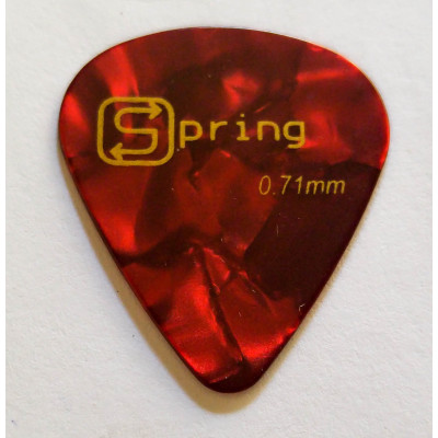 Palheta Cordas Gb Spring  0,71mm Vermelha