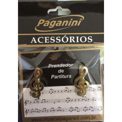 Prendedor De Partitura Clipets Dourado Paganini Ppt076
