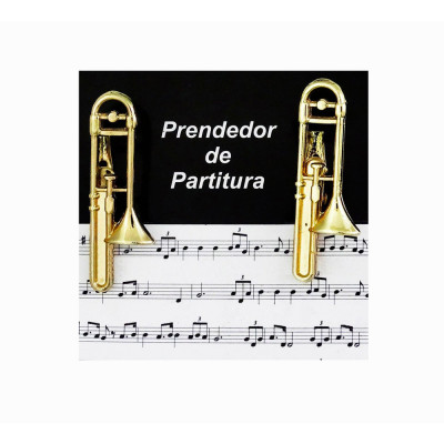 Prendedor De Partitura Clipets Paganini Trombone Ppt088