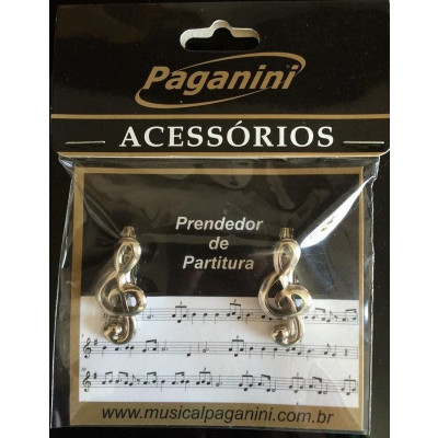 Prendedor De Partitura Clipets Prata Paganini Ppt075