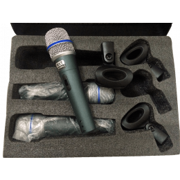 Kit Maleta 3 Microfones Mxt Modelo Pro Btm 57a