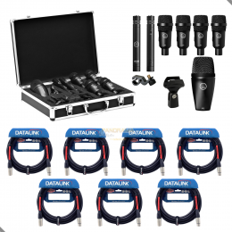 Kit Microfone Bateria Akg Session 1 7pcs+cabos Datalink