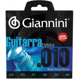 Encordoamento Guitarra Giannini 010 Niquel Geegst.10