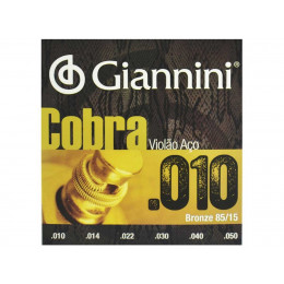 Encordoamento Violão Aco Giannini Cobra Bronze 85/15 010 Geefle