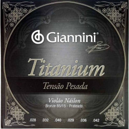 Encordoamento Violão Nylon Giannini Titanium 85/15 Tensao Pesada Genwta