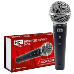 Microfone Com Fio Mxt M58 Dinamico