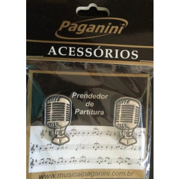 Prendedor De Partitura Clipets Microfone Paganini Ppt086