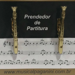 Prendedor De Partitura Clipets Paganini Flauta Ppt090
