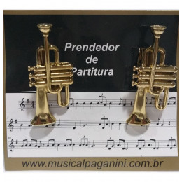 Prendedor De Partitura Clipets Paganini Trompete Ppt087