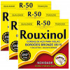 Kit 3 Encordoamentos Violão Aco Inox Rouxinol R50 Com Bolinha - 1