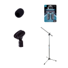 Kit Acessorios P/ Microfone Sem Fio Kit C/4 Itens - Pedestal+Cachimbo+Espuma+2 Pilhas recarregaveis - 1
