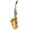 Saxofone Soprano Curvo Schieffer Corpo Niquelado Chaves Laq Com Estojo - 1